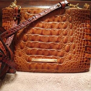 Brahmin Brown Crocodile Embossed Women's Bag